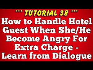 Hotel English Dialogue - When Guest Becomes Angry for Extra Charge (Tutorial-38)