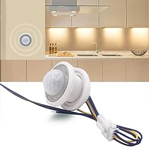 HANNAHONG Mini PIR Motion Sensor Switch,AC110-220V,Smart Motion Sensor Light Switch,Time Delay Adjustable, Infrared Motion Sensor Motion-Activated Switches, Wall Switches, Strip,Ceiling Lamp Switch