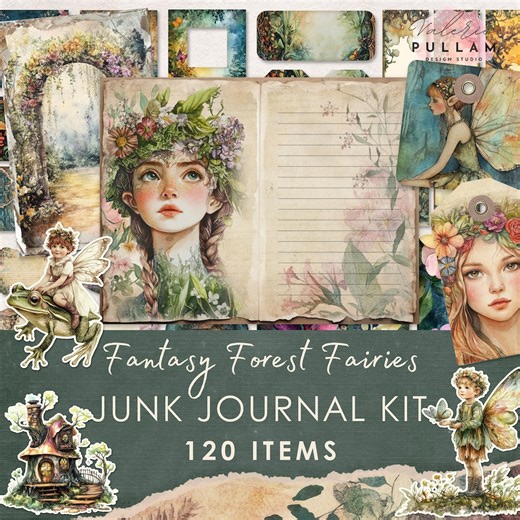 Fantasy Forest Fairy Junk Journal Kit: Mystical Ephemera (digital Download) - Etsy Australia