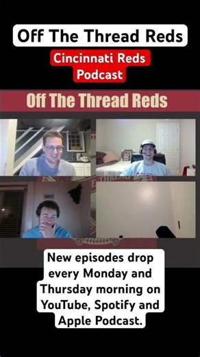 Check out our podcast: Off The Thread Reds. New episodes every Monday and Thursday! #cincinnatireds