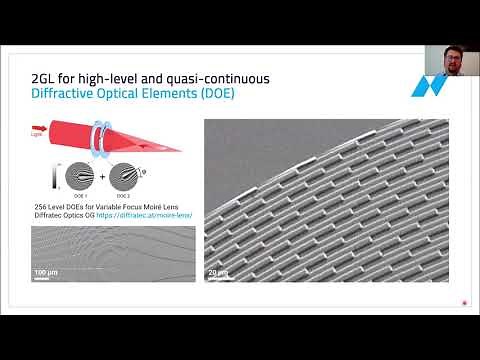 NANOSCRIBE - Diffractive refractive and hybrid microoptics with full design freedom PHOTONICS+2021
