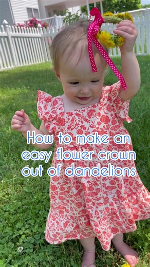 How to make a dandelion crown #flowercrown #spring #momlife #diy #fun #outdooractivity #toddler #happy #family #love #kidsactivity #paisleyscorner | Lily b Coco - Silly Miss Lily From Paisley's Corner
