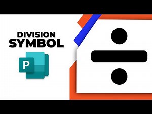 How to put division symbol in publisher