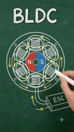 How a Brushless DC Motor Actually Works! ⚡ #Shorts