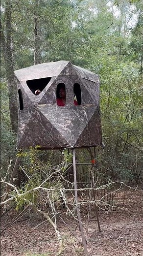 Tower blind all set up #deerhunting #outdoors #nature #guidegear #archery #blind #affordable #diy
