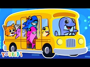 Wheels on the Bus with Baby Sharks | YouKids Nursery Rhymes