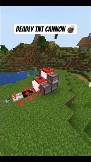 Minecraft Deadly tnt cannon 💣💥 #minecraft #shorts #minecrafttntcannon