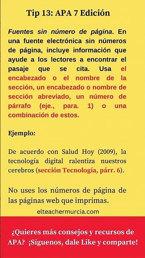 Citar fuentes sin número de página en Normas APA 7 edición | LA MÁS ACTUALIZADA