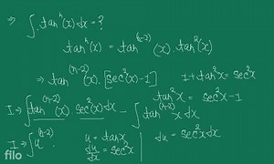 Obtain the reduction formulae for I_{n}=\int \tan ^{n} x d x fo... | Filo