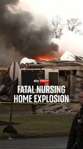 Two people have died and others are missing after an explosion at a nursing home in the US. The explosion destroyed part of the building and caused a fire. | Sky News