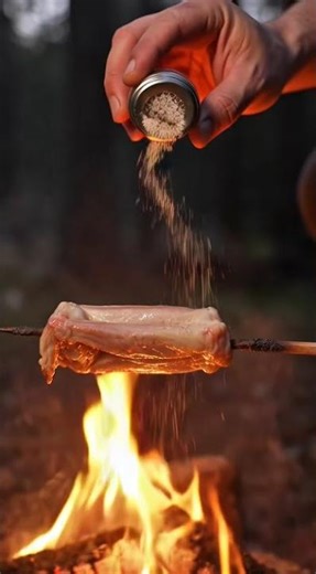 How to Cook frog legs over fire #shorts