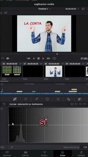CÓMO PONER ALGO EN BLANCO Y NEGRO CON DAVINCI #shorts #davinciresolve #tecnologiaaldia