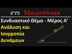 Συνδυαστικό Θέμα Εξετάσεων Α Μέρος - Ανάλυση και Ισορροπία δυνάμεων Φυσική Α Λυκείου