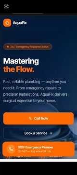 Plumbing service website we built for a plumbing company