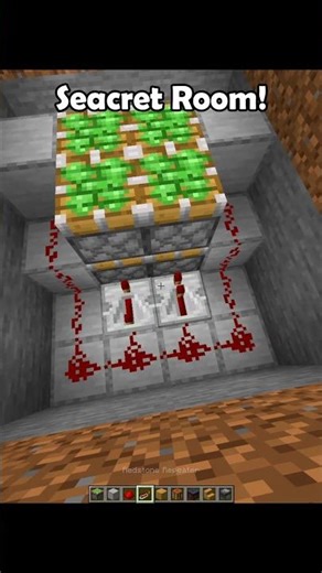 Secret Room 🤫 Tutorial | Minecraft #minecraft #shorts