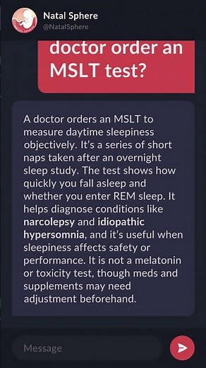 Why would a doctor order an MSLT test?