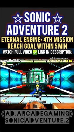 Sonic Adventure 2 Eternal Engine Mission 4 Rank A - Reach The Goal Within 5 Minutes - Sega Dreamcast