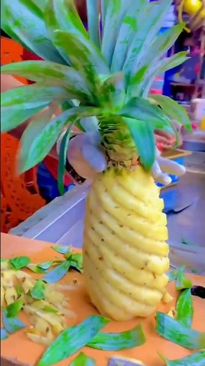 Amazing Pineapple Cutting 🍍 | Creative Design & Satisfying Skills #shorts