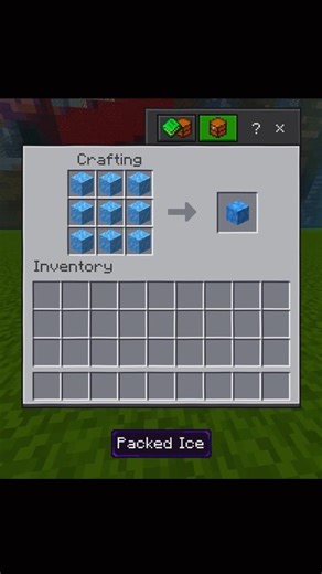 crafting ice block moment #minecraft #shorts #youtube