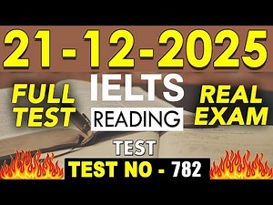 IELTS Reading Test 2025 with Answers | 21.12.2025 | Test No - 782