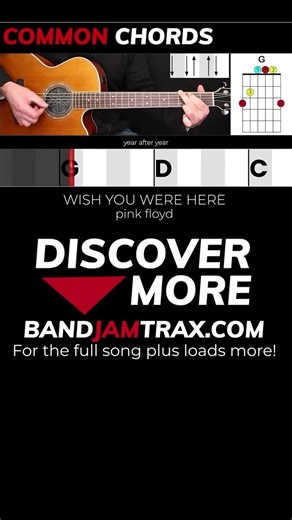 Wish You Were Here by Pink Floyd | EASY GUITAR LESSON | Scrolling Chords