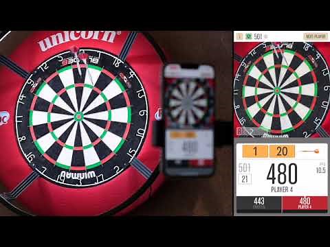 Darts auto-scoring using only the device rear camera