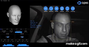 Driver Sense, driver monitoring system by Cipia (formerly Eyesight Technologies) on Make a GIF