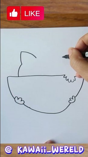 HOW TO DRAW A WATERMELON CAT KAWAII