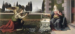 The Annunciation | Leonardo da Vinci | Painting Reproduction