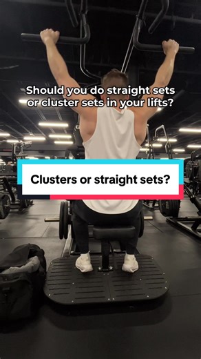 Clusters: ▪️warm up sets ▪️primary exercises (Take last cluster to failure if you want) ▪️ weak points Straight sets: ▪️accessory lifts for that day ▪️also can be primary exercises ▪️also can be weak points Why limit yourself to one method, use as needed! @Keenanrmalloy @Quinton #sciencebasedlifting