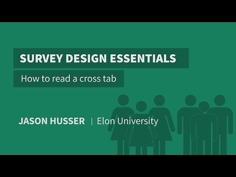 How to read a cross tab