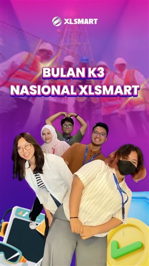 LifeinXLSMART on Instagram: "✨ Bulan K3 Nasional 2026 di XLSMART! ✨ Dengan semangat “Wujudkan Ekosistem K3 dalam Budaya XLSMART, K3 di Hati!” ❤️ Berbagai rangkaian kegiatan telah disiapkan untuk mendukung keselamatan dan kesehatan kerja, mulai dari edukasi K3 📚, program olahraga 💪, hingga aksi kemanusiaan melalui donor darah. 👉 Yuk, ikut berpartisipasi dan jadi bagian dari budaya K3 di XLSMART! 🚀 #K3DIHATI #LifeinXLSMART #BersamaMelajuTanpaBatas #BulanK3Nasional"