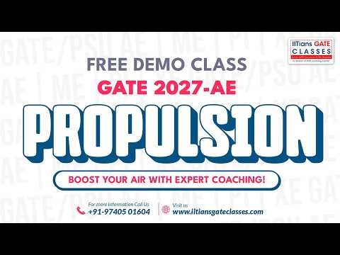 GATE 2027 AE | Propulsion- Demo Class | Aerosapce Engineering Lectures | IITians GATE Classes