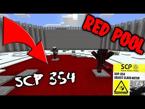 MINECRAFT SCP 354 THE RED POOL FOUND IN OUR SCP FOUNDATION (RED POOL SPAWNS SCARY MONSTERS)