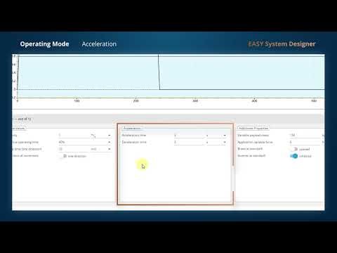 Motion design with operation mode with EASY System Designer