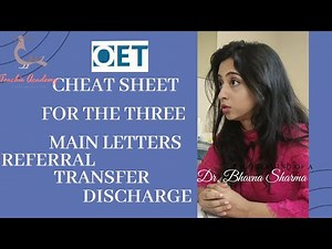 OET Writing - Recognizing transfer/referral/discharge letters and tailoring your letter.