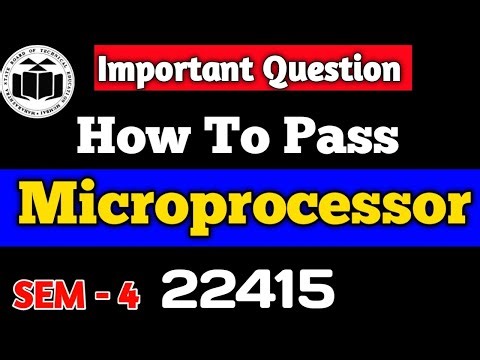 Microprocessor MSBTE 4 sem Important Question 22415 | MSBTE Important Question | #msbte