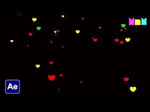 Heart Particles Falling Animation in After Effects | After Effects Tutorial