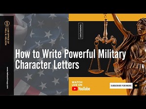 How to Write Powerful Military Character Letters