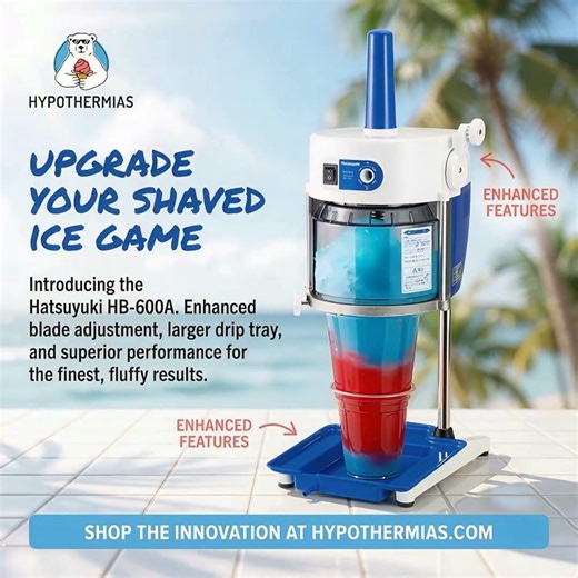 Upgrade your shaved ice setup with the Hatsuyuki HB-600A Commercial Shaved Ice Machine!