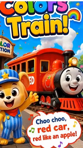 Colors Train 🌈 | Learn Colors for Kids | Little Melody #nurseryrhymes#shorts