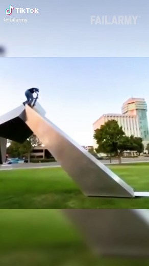 He had every right to be terrified 😳 #FailArmy #skateboard #statue