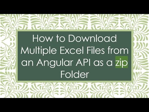 How to Download Multiple Excel Files from an Angular API as a zip Folder