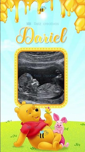 Winnie the Pooh digital baby shower invitation 🥰