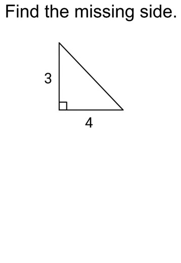 How to solve a basic pythagreon theorem probelm! #math #mathematics #mathtips #mathhacks #mathtricks