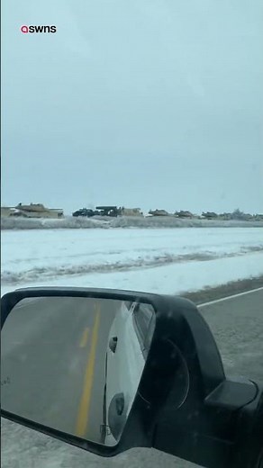 Dozens of tanks were seen being transported by train in Kansas the day before Biden's announcement