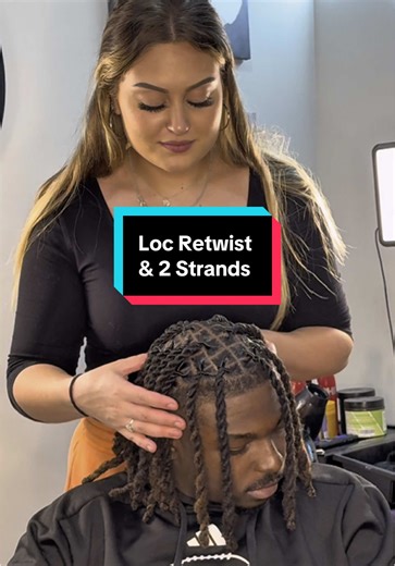 Loc Retwist and Two Strand Tutorial Process