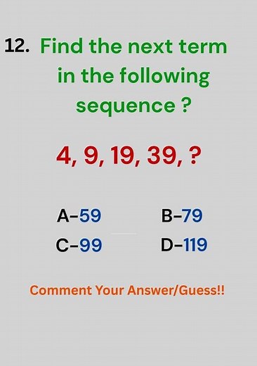 Find the next term in the following sequence? #reasoning #mathstricks
