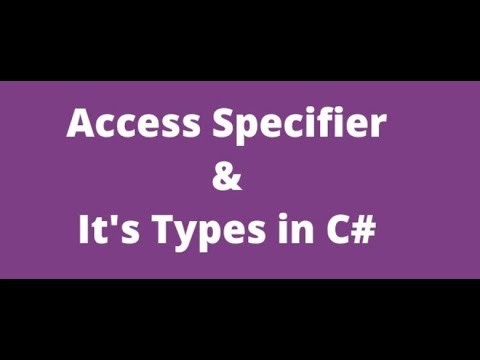 Part-3 Access Specifiers in C#.Net | C#.Net Tutorial | Zaheer Ahmad