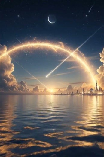 City of Light & Cosmic Arc! ✨ A Surreal Cinematic Dreamscape 🌙